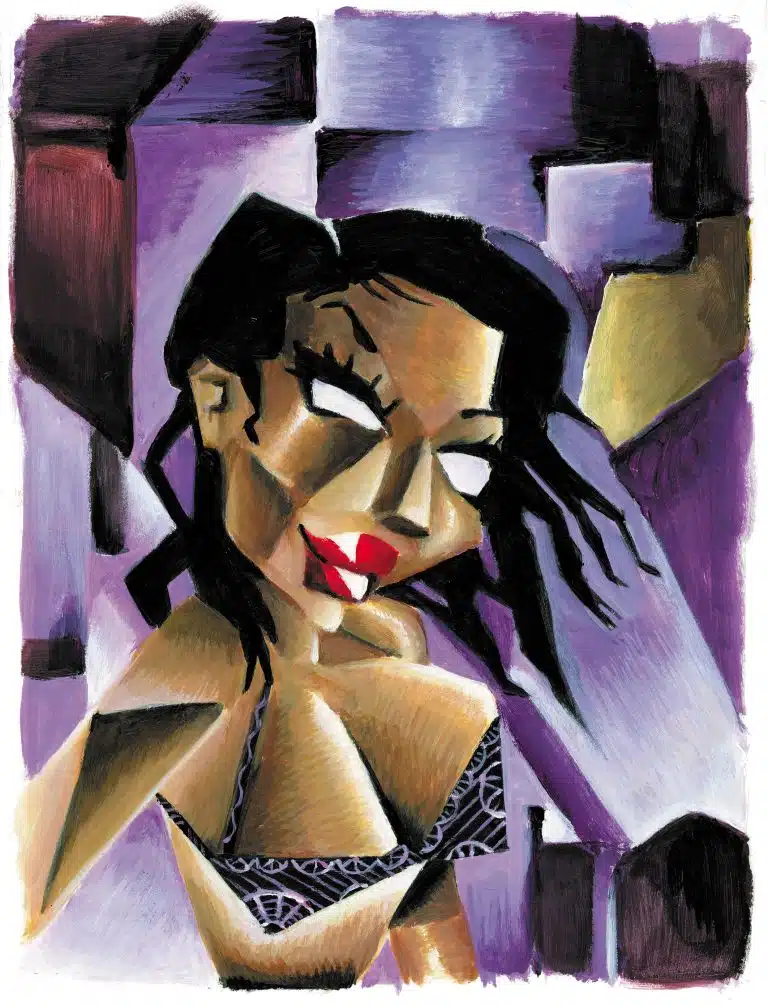 Cubist portrait of Amanda by Sébastien Rieu
