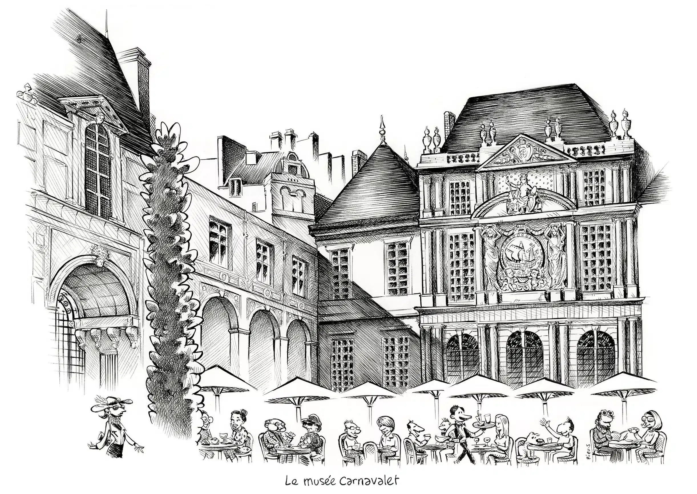 Musée Carnavalet Paris — Indian ink by Sébastien Rieu