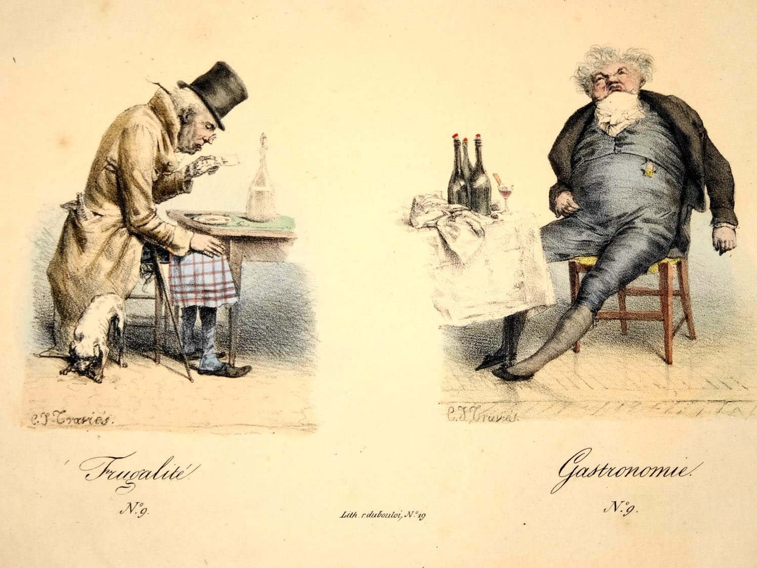 Frugality, gastronomy — by Charles-Joseph Traviès