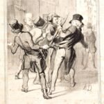 Strangers in Paris — the temptations of Paris — Daumier.