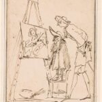 Group of caricatured figures by Pier Francesco Mola