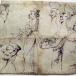 Caricature of clerics and priests by Pier Francesco Mola