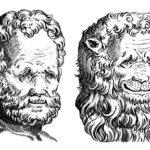 Man and lion — De humana physiognomonia by della Porta